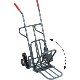 Chariot Diable 6 Roues – Bâti Robuste, Bavette Rabattable – Idéal pour Transporter des Charges Lourd - RIBIMEX