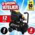 Compresseur Électrique 2CV 50L – 50 Litres – Puissant et Efficace – Idéal pour les Travaux de Pneumatique - RIBIMEX