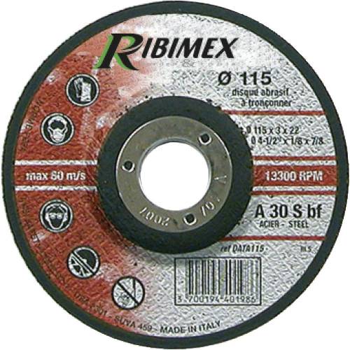 Disque Abrasif 115 mm – 115x6,4x22,2 mm – Acier, Efficacité et Précision - RIBIMEX