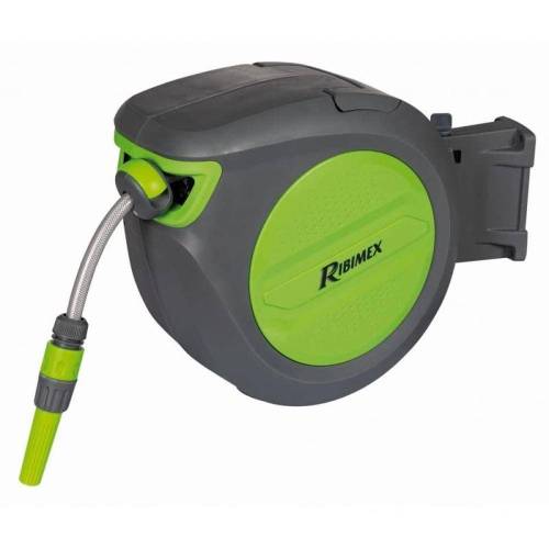 Dévidoir Automatique 20m - Enrouleur Semi-Auto - Pratique et Ergonomique - Rangement Facile - D-Work