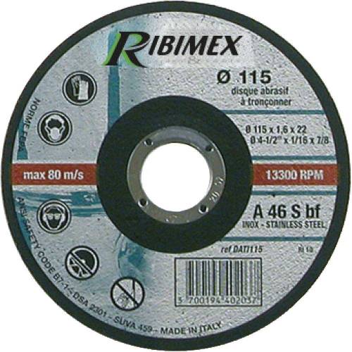 Disque Abrasif 115 mm – Tronçonnage Inox, Plat – Performance et Précision - RIBIMEX