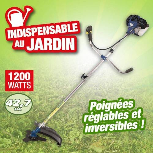 Débroussailleuse Thermique 42,7CC – 11,5 kg – Puissante et Efficace – Idéale pour l'Entretien des Espaces Verts - RIBIMEX