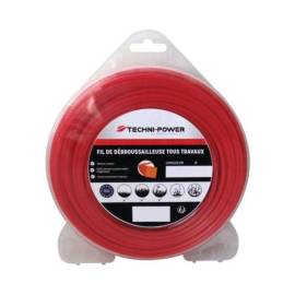Fil Carré 15M 1,6 mm – Tête Débroussailleuse – Résistant et Durable - RIBIMEX