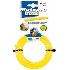 Fil Rond 15m D.1,3 mm - Jaune - Résistant et Durable - Idéal pour Tête Débroussailleuse - D-Work