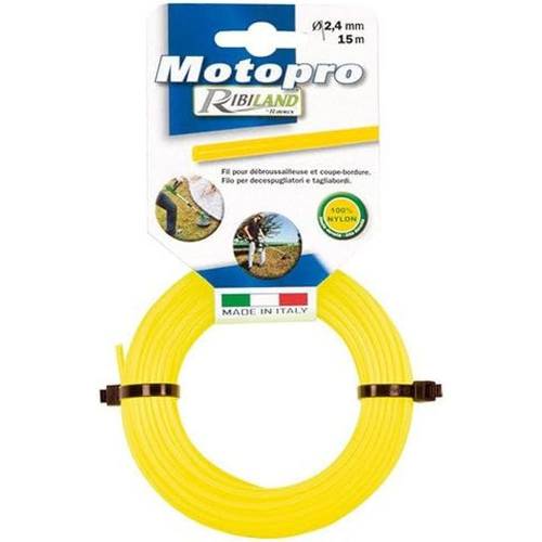 Fil Rond 15M Ø3,0 mm – Jaune pour Tête Débroussailleuse – Résistant et Durable - RIBIMEX