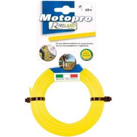 Fil Rond 15m D.3,3 mm - Jaune pour Tête Débroussailleuse - Résistant et Durable - D-Work