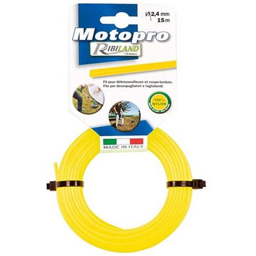 Fil Rond 50M Ø3,0 mm – Jaune pour Tête Débroussailleuse – Résistant et Durable - RIBIMEX