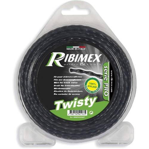 Fil Torsadé Twisty 15m 2,4 mm - Tête Débroussailleuse - Résistant et Durable - D-Work