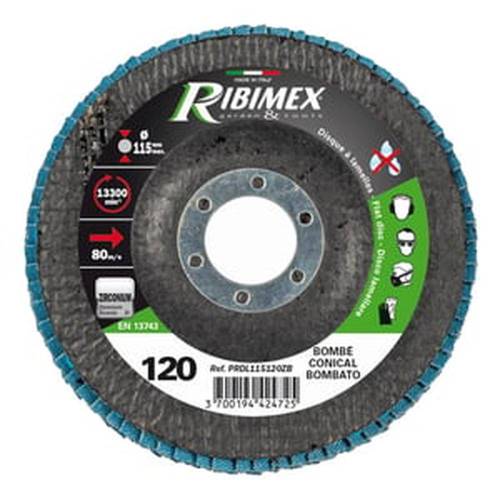 Disque à Lamelles 115 mm – Grain 120 – Idéal pour Meulage et Finition – RIBIMEX - RIBIMEX