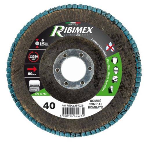 Disque à Lamelles 125 mm – Grain 40 – Idéal pour Meulage et Finition – RIBIMEX - RIBIMEX