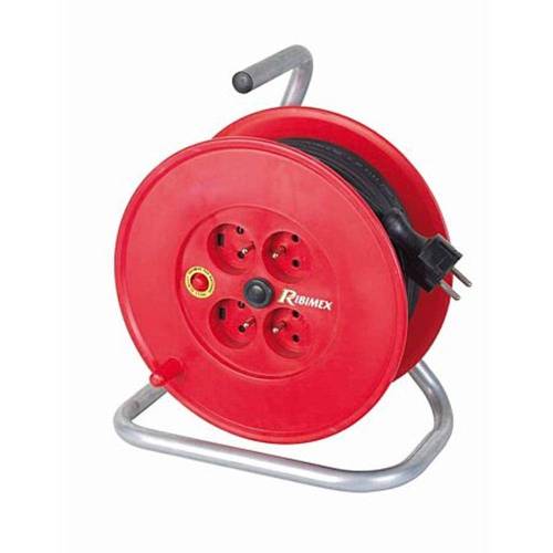 Enrouleur Électrique 4 Prises 15m - H05VV-F - Pieds Métal - Pratique et Sécurisé - D-Work