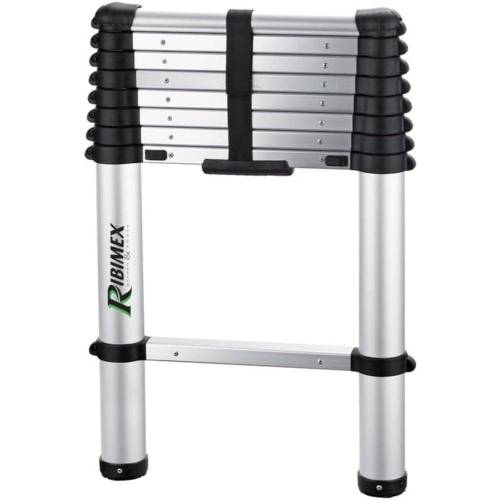 Échelle Télescopique 2M61 – 9 Barreaus – Pratique et Compacte – Idéale pour Accès en Hauteur - RIBIMEX
