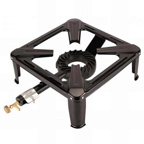 Réchaud Gaz 4 Pieds 8000W – Acier, Brûleur Fonte – Idéal pour Cuisine Extérieure - RIBIMEX