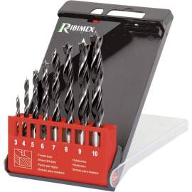 Coffret 8 Forets Bois 3 à 10 mm - Assortiment Complet - Idéal pour Travaux de Perçage - D-Work
