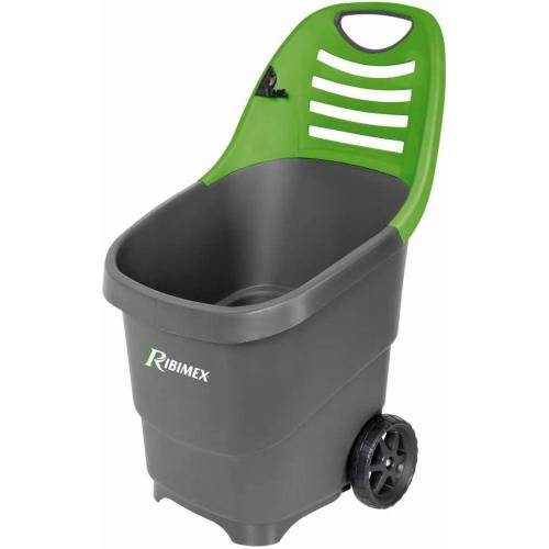 Chariot de Jardin 65L Bicolore – 65 Litres – Pratique et Résistant – Rangement Idéal pour Vos Outils - RIBIMEX