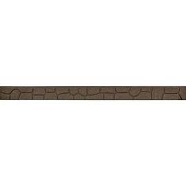 Bordure Jardin Galets 120x9 cm - Caoutchouc - Résistante et Durable - Aménagement Paysager - D-Work