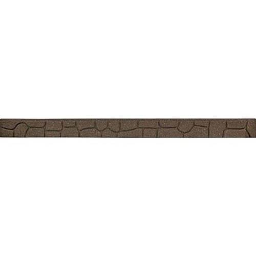 Bordure Jardin Galets 120x9 cm - Caoutchouc - Résistante et Durable - Aménagement Paysager - D-Work