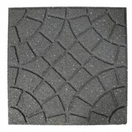 Dalle Terrasse Grise 45x45 cm – Aspect Pavé en Caoutchouc – Résistante et Durable - RIBIMEX