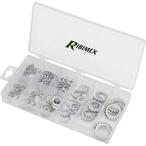 Coffret de 200 Rondelles Éventails - Acier - Assortiment Complet - Fixations Pratiques et Durables - D-Work