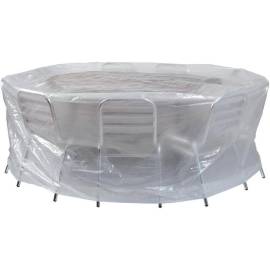 Housse 90g pour Table Ronde et Chaises - D.200 cm - H. 80 cm - Protection et Esthétique - D-Work