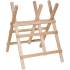 Chevalet Porte Bûche en Bois 3 Branches – 3 Branches – Pratique et Robuste – Rangement Efficace - RIBIMEX
