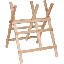 Chevalet Porte Bûche en Bois 3 Branches - Pratique et Robuste - Rangement Efficace - D-Work