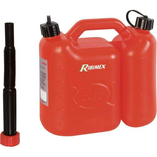 Jerrican Essence Double Usage 5L + 2L – Polyéthylène, Résistant et Pratique – Rangement Sécurisé - RIBIMEX