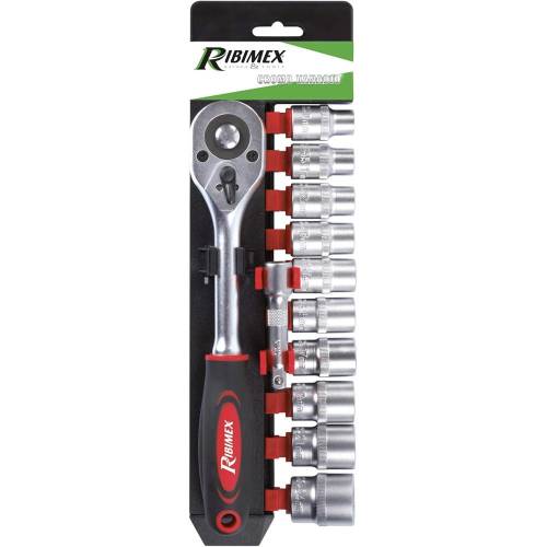 Kit Clé à Cliquet 1/2 po et 10 Douilles - Outils de Précision - Pratique et Efficace - D-Work