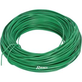 Fil Acier Plastifié 25m - D. 2,2 mm - Revêtement PVC Vert - Résistant et Durable - Fiable - D-Work