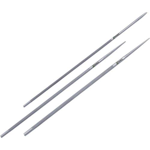 Limes Rondes D.4,8 mm - Lot de 3 - Acier - Pour Chaînes de Tronçonneuse - Précision et Finition - D-Work