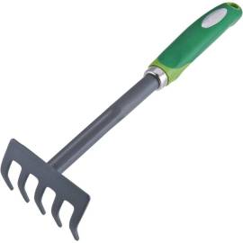 Rateau à Fleurs 5 Dents – Manche Bi-Matière – Outil de Jardinage Pratique – Idéal pour Entretien de Fleurs - RIBIMEX