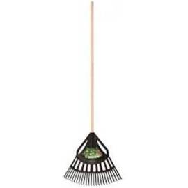 Balai à Feuille/Gazon 64 cm - Plastique - Manche Bois 1m30 - Nettoyage Efficace et Pratique - D-Work