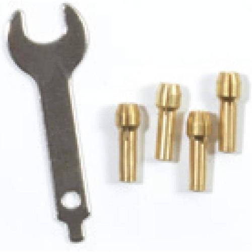 Lot de 4 Mandrins avec Clé pour PROMKIT300 - Accessoire Pratique pour Outils - D-Work