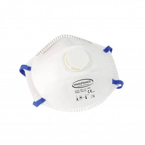 Masque Anti-Poussière FFP2 avec Valve – Lot de 3 – Protection Efficace contre les Poussières – Confort et Sécurité - RIBIMEX