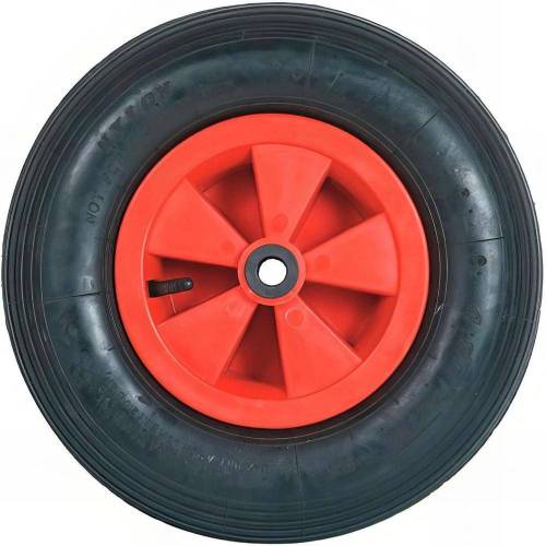 Roue Gonflable 400x105 mm – Axe 20 mm, Roulement à Aiguille – Idéale pour Chariots et Remorques - RIBIMEX