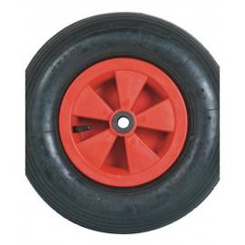 Roue Gonflable 400x105 mm – Axe 25 mm, Roulement à Aiguille – Idéale pour Chariots et Remorques - RIBIMEX