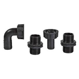 Kit Raccord Pompe 1" Droit + Coude – 1" – Raccordement Efficace et Pratique - RIBIMEX