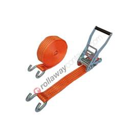 Sangle d'Arrimage à Cliquet 50mm x 12m – 5T, avec Crochets Bord de Rive – Résistante et Pratique - RIBIMEX