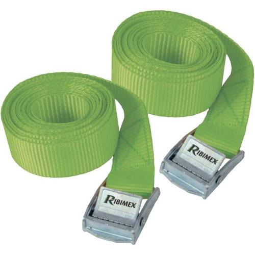 Sangle Bagagère Lot de 2 - 25x2,5 m. 250/500 kg - Résistante et Pratique - D-Work