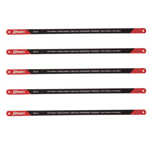 Lot de 5 Lames pour Scie à Métaux 30 cm – Acier, Résistantes et Précises – RIBIMEX - RIBIMEX