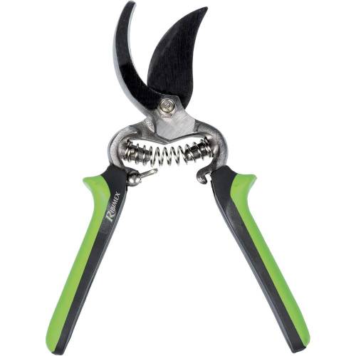 Sécateur 8 po - Lames Courbées - Poignée Bi-Mat. - Précision et Confort de Utilisation - D-Work