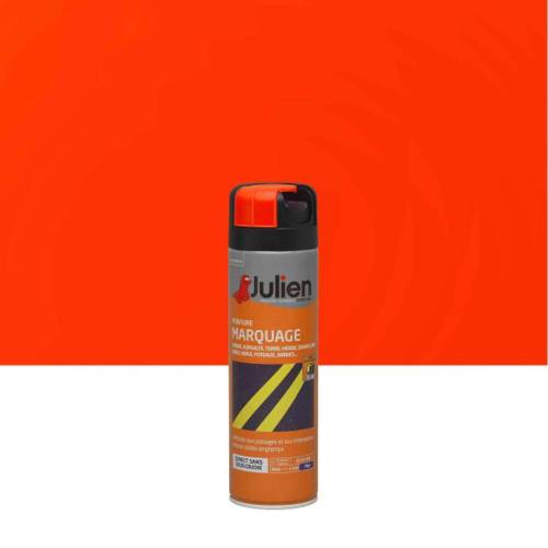 Marqueur Peinture Orange Fluo 500 ml - Fluorescent - Pratique et Visible - Idéal pour Marquage et Signalisation - D-Work