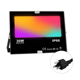 Projecteur LED 30W Connecté Bluetooth Mural – 30W – Couleurs Variées, Contrôle à Distance – Ambiance Personnalisable - RIBIMEX
