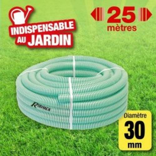 Tuyau Annelé Translucide 25M Ø30 mm – Flexible et Résistant – Idéal pour Divers Usages - RIBIMEX