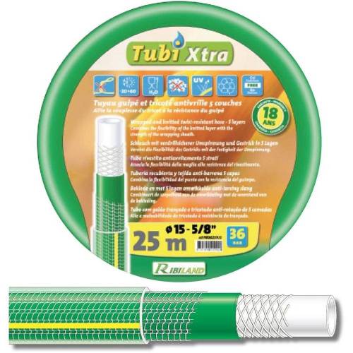 Tuyau Tricot Antiv 25M Ø19 mm – Gris, Résistant et Flexible – Idéal pour Applications Diverses - RIBIMEX