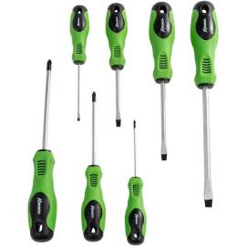 Lot de 7 Tournevis Bi-Mat. - Outils Pratiques et Ergonomiques - Idéal pour Tous Vos Projets - D-Work
