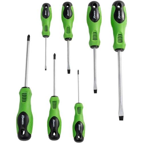 Lot de 7 Tournevis Bi-Matière – Outils Pratiques et Ergonomiques – Idéal pour Tous Vos Projets - RIBIMEX