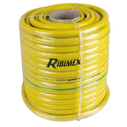 Tuyau de Arrosage Antivrille 100m 15mm - Jaune - Résistant et Flexible - D-Work