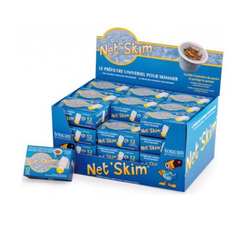 Présentoir Netskim Préfiltre Skimmer Piscine 36 Boîtes soit 432 Unités Absorbant Déchets - D-Work