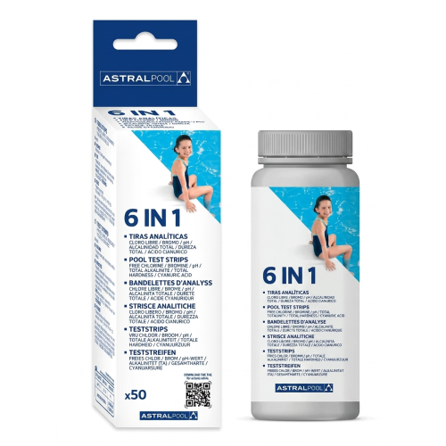 Bandelettes 6 En 1 Pour Piscine - Test Eau Rapide Et Précis - ASTRALPOOL